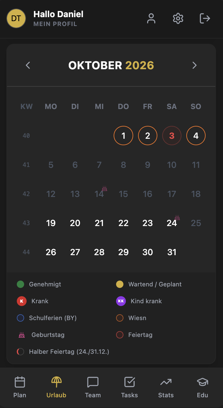Plan your workday. — Barber House Staff App